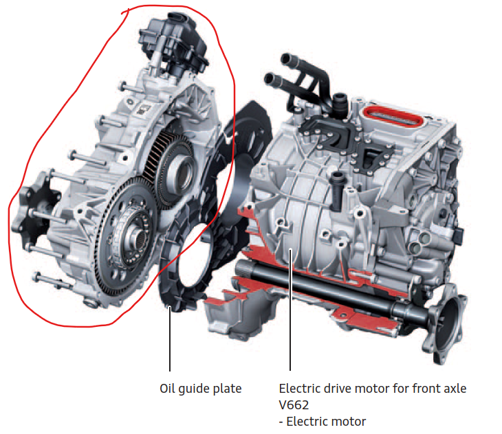 Audi e-tron electric driving system / 奥迪e-tron电驱动系统 齿轮箱 二